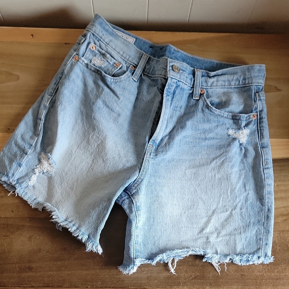 GAP Blue Jean Shorts Distressed Cut-Offs Size 28